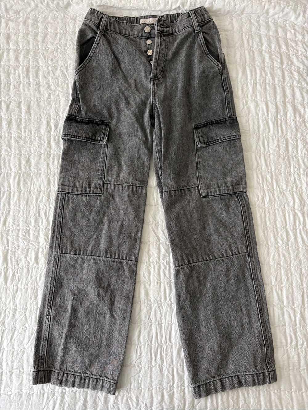 Topshop Charcoal Gray Cargo Pants